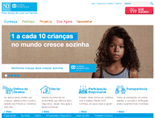 Tablet Screenshot of aldeiasinfantis.org.br